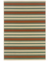 Classic stripes give your living space a chic and sporty look -- whether it's indoors or out! Made from soft and durable polypropylene, this indoor/outdoor area rug from Sphinx is tough, weather-resistant and easy to clean. (Clearance)