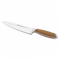 Made from German stainless steel and hand sculpted Asian teak wood, Schmidt Brothers' 8 chef knife is the ultimate culinary tool.
