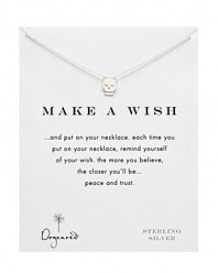 Don't forget to make a wish with Dogeared's on-trend Make A Wish reminder skull necklace.