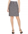 Elegant button details lend this petite AGB skirt a refined feel! Wear it with or without the coordinating suit jacket.