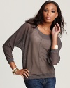 The subtle sheerness of this Soft Joie tee makes it the perfect layer over tanks and dresses alike.