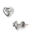 Iconic puffy hearts make the perfect little studded earrings from Juicy. With a swagged detail is draped across the top with signature Juicy engraving.