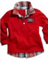GUESS Kids Boys Toddler Long-Sleeve Polo, RED (18M)
