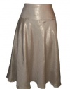 Lauren By Ralph Lauren Metallic Gold Linen Skirt Size 20W