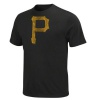 Pittsburgh Pirates Black Silver Era Retro Logo T-Shirt