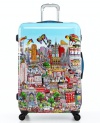 See the world. Emblazoned with your favorite cityscape, this hardside suitcase keeps the excitement of travel in the air, showcasing the biggest and best scenes from the city that stole your heart in Charles Fazzino's iconic 3-D pop art style. Wander the carnival of Venice, get lost in the legendary streets of New York, fall in love with the lights of Paris or cherish the posh spirit of London, all before you board the plane. 7-year warranty.