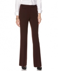 Buttoned tabs at the waistband of these petite pants by Jones New York Signature give them a unique look. Pair with a button-front shirt and tuck in to to show off this stylish work look.