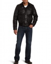 Dockers Men's Limited Offer Military Leather Bomber Jacket