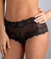 Whimsy by Lunaire Barbados with Lace Boyshorts, X-LARGE, Black