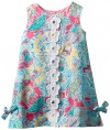 Lilly Pulitzer Girls 2-6x Classic Shift Dress, Multi in the Beginning, 2
