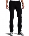 7 For All Mankind Men's Slimmy Slim Straight Leg Jean in Black Out