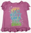 Apple Bottoms Infant Girls S/S Neon Orchid W/Ruffles Shirt (18M)