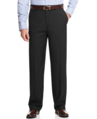 Finally, pants that move with you. This style from Louis Raphael adjusts up to two inches for optimal comfort.