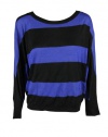 INC Womens Wide Stripe Lurex Mod Pullover Sweater