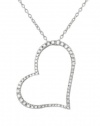 Effy Jewlery 14K White Gold Diamond Heart Pendant, .49 TCW