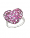 Effy Jewlery Balissima Splash Pink Sapphire Heart Ring, 2.53 TCW Ring size 7