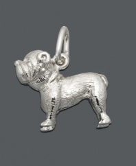 A pugnacious, yet precious, friend. Sterling silver charm by Rembrandt features a spunky bulldog -- the perfect addition to your charm bracelet or necklace. Approximate drop: 3/4 inch.