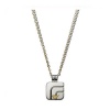 Emporio Armani EGS1499 Men's Unisex Trendy Layered Two Tone Pendant Necklace Jewelry