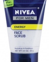 Nivea for Men Energy Face Scrub, 4.4-Oz. Tubes (Pack of 4)