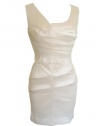 CALVIN KLEIN Women's Pleated Body Sleeveless Dress-PORCELAIN BEIGE-4P