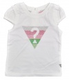 GUESS Infant Girls White Triangle T-Shirt (12M)