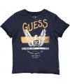 Guess Eagleprint T-Shirt (Sizes 8 - 20) - navy, 12 - 14