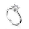 Fashion Plaza 18k White Gold Plated Use Swarovski Crystal Wedding Engagement Ring R62