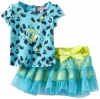 Baby Phat - Baby-Girls Newborn Leopard Print Tutu Set, Blue Jewel, 3-6 Months