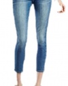 Lucky Brand Jeans Womens Charlie Super Stretch Capri, Blue Denim, Heather Multi