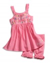 GUESS Kids Girls Newborn Girl Flyaway Dress & Bike Sh, PINK (6/9M)