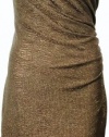 Lauren by Ralph Lauren Women's La Fete One Shoulder Dress Gold 14P [Apparel]