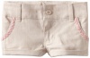 Hartstrings Girls 2-6X Toddler Cotton Linen Short, Brown, 2T