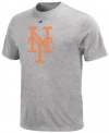 MLB Mens New York Mets Bases Loaded Steel Heather Short Sleeve Basic Tee By Majestic