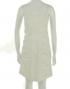 Calvin Klein Spaghetti Strap Ruching Dress Ivory 4