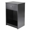 Winsome Squamish Accent Table with 1-Drawer, Black Finish