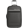Nautica Luggage Harbour Rolling Expandable Suitcase, Black/Silver, One Size
