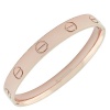 Stainless Steel Rose Gold Tone Screw Design Womens Handcuff Bracelet