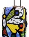 Heys USA Luggage Britto Butterfly 26 Inch Hard Side Suitcase, Multi-Colored, One Size