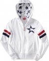 PUMA Girl's 7-16 Stars And Stripes Jacket, White, Large=12