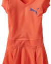 Puma - Kids Girls 7-16 Core Dress With Placket, Orange, Large