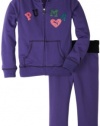 Puma - Kids Girls 2-6X Lit Multi Glitter Shirt Set, Simply Purple, 6