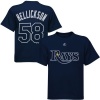 MLB Majestic Jeremy Hellickson Tampa Bay Rays Youth Name & Number T-Shirt - Navy Blue