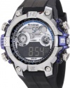 Armitron Men's 40/8251BLU Round Metalized Blue Accented Digital Sport Watch