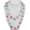 46 Amazing Multi-Color Genuine Freshwater Pearl and Shell Pearls Necklace
