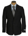 DKNY Mens 2 Button Dark Gray Black Texture Slim Fit Wool Sport Coat Jacket