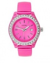 Fossil Women's ES2909 Pink Stainless Steel expandable bracelet Pink Case & Dial Crystallized bezel Watch