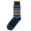 PACT Men's San Francisco Blue Stripe Crew Sock, Blue Stripe, One Size