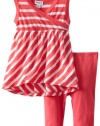 Splendid Littles Baby-Girls Newborn Mediterranean Stripe Tunic Set, Smoothie, 6-12 Months