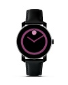 Medium Movado BOLD special edition Breast Cancer Research Foundation® watch with berry accents and SWAROVSKI ELEMENTS. Movado is donating $50 from each purchase to the Breast Cancer Research Foundation®, up to a maximum donation of $15,000.