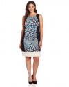 DKNYC Women's Plus-Size Sleeveless Dress With Contrast Sides
